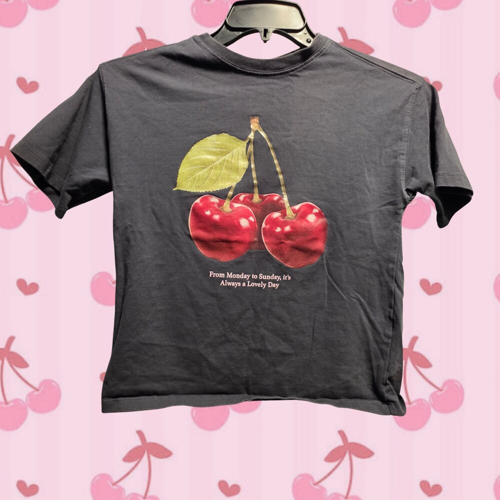 Zara Kids "Fruity Vibes" Cherry Graphic T-Shirt - Size 11-12